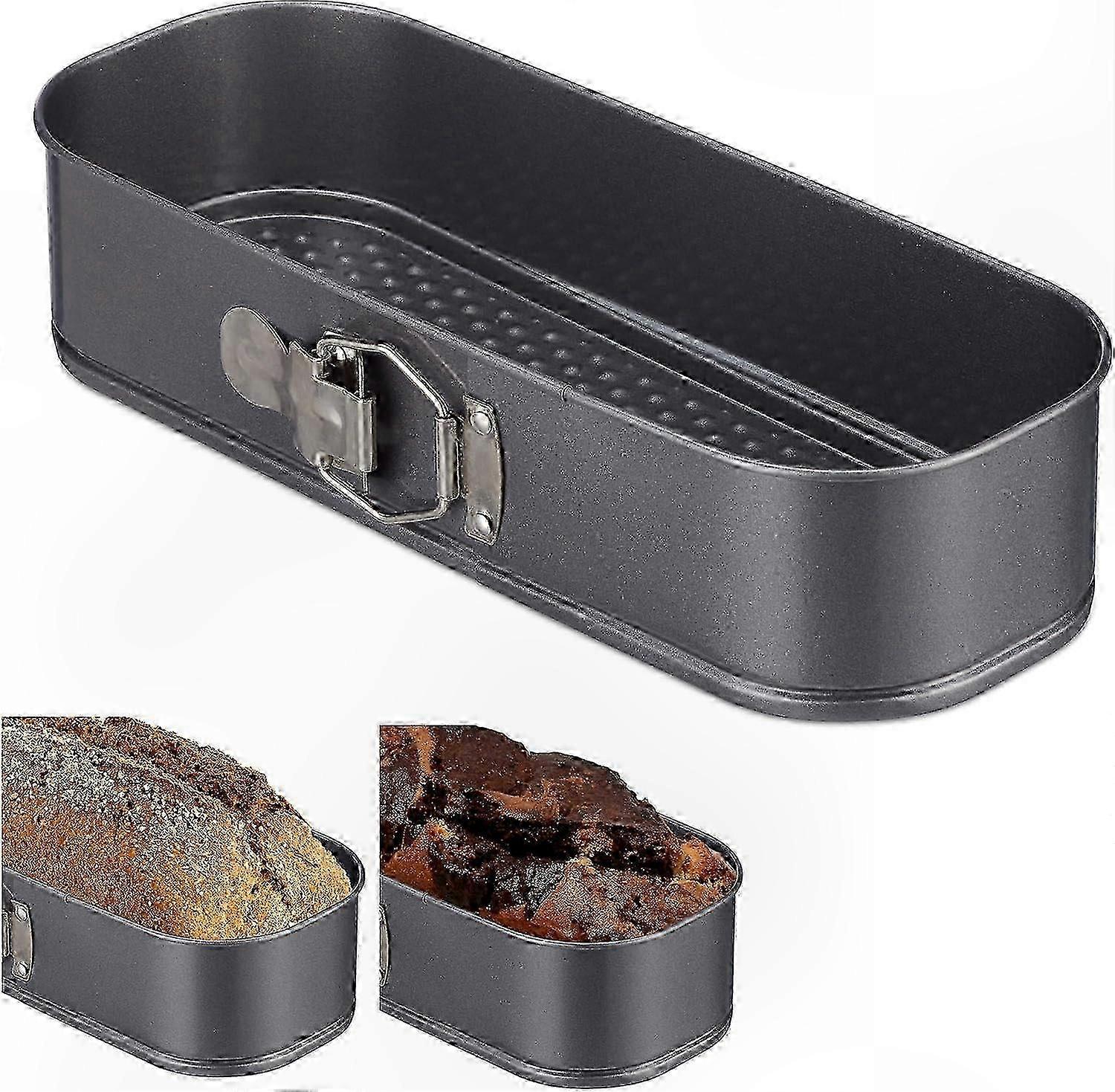 Rectangular Springform Pan with Removable Base, Non-Stick, 30.8 x 12 cm, Anthracite Finish
