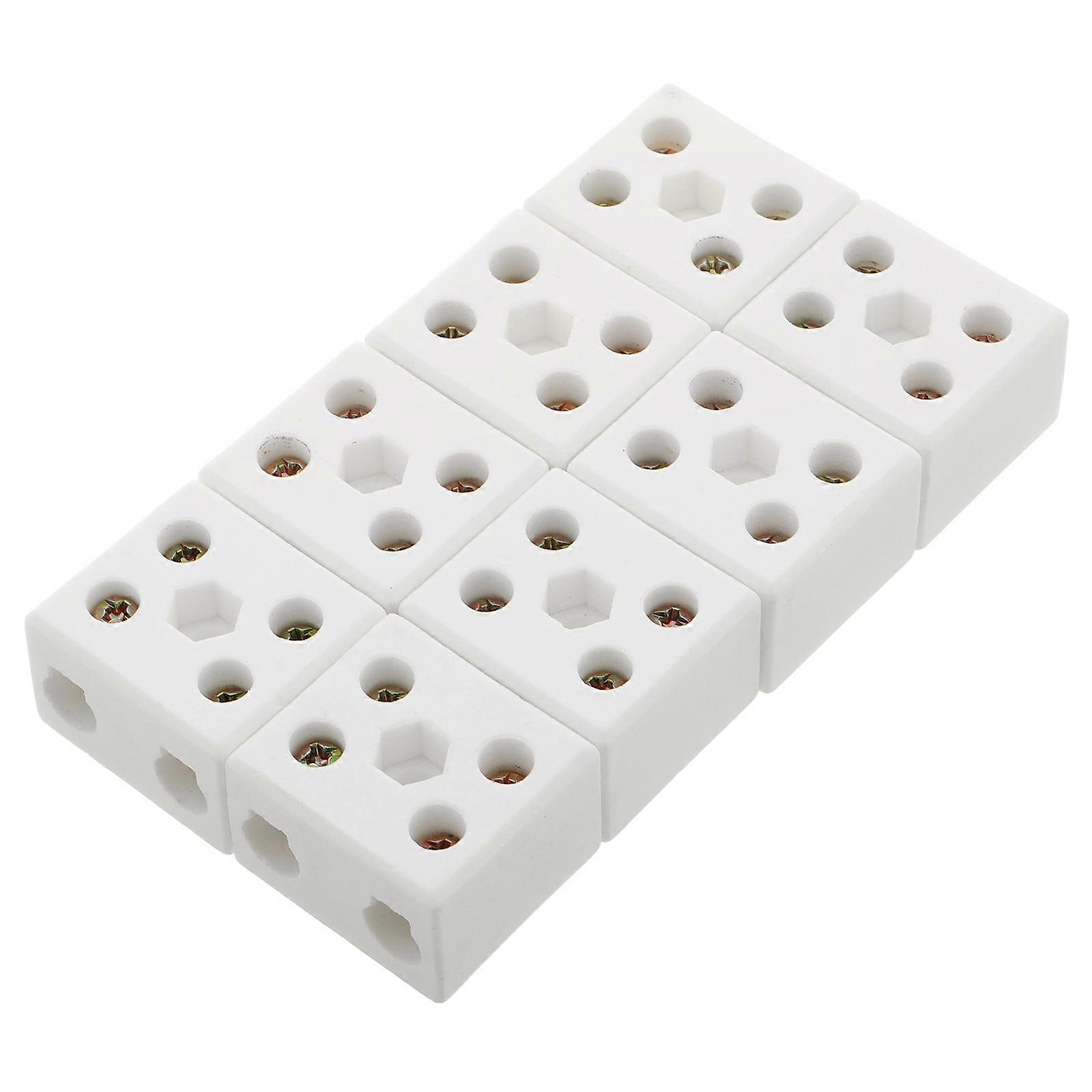 High Temp Ceramic Terminal Blocks Wire Connectors for Electrical Use 40Pcs