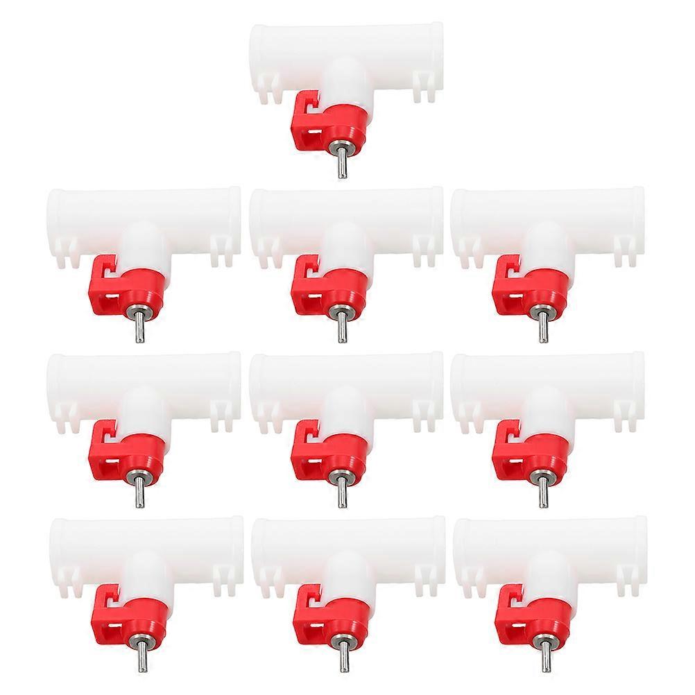 Chicken Waterer Automatic Dual-Head Ball Valve System for Efficient Hydration 10Pcs