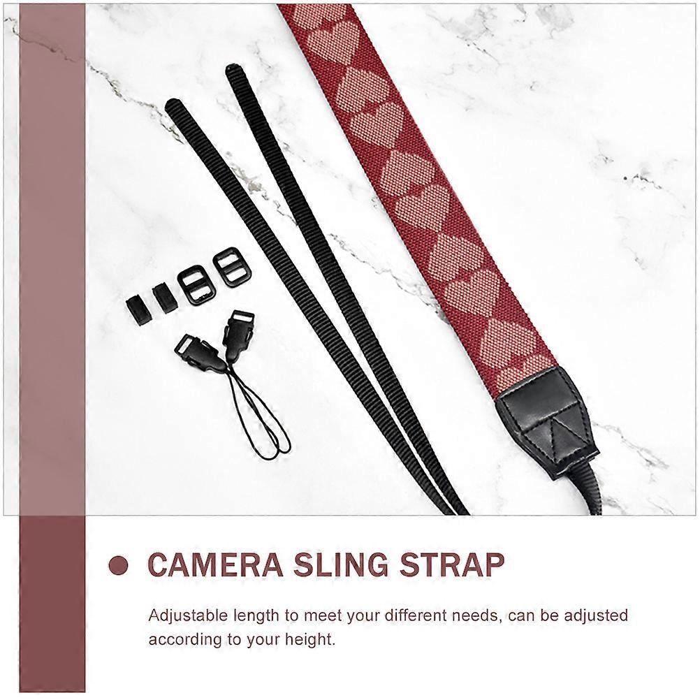 Red Camera Neck Strap Adjustable Neck Shoulder Belt for Digital Camera