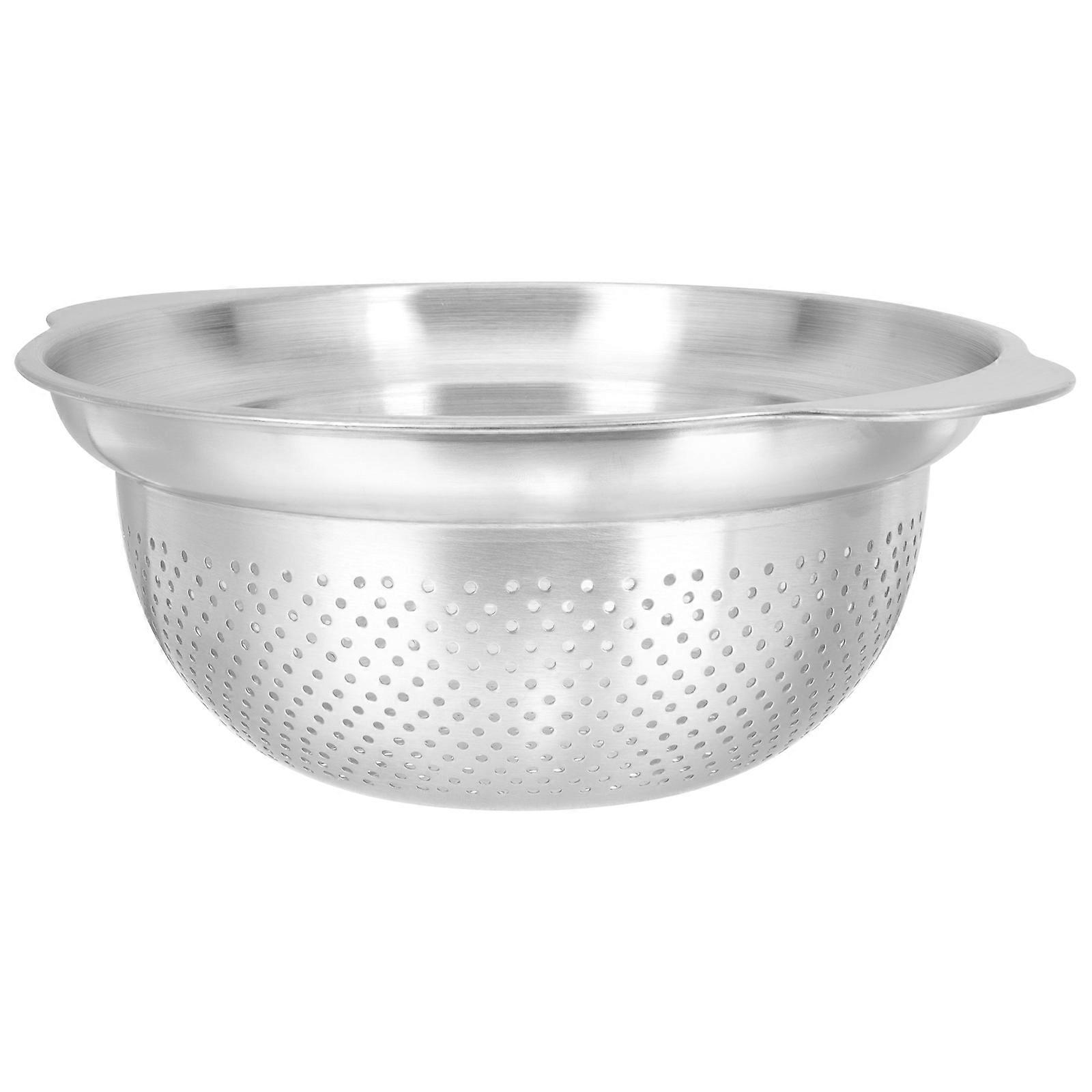 Silver Stainless Steel Colander for Cooking Function with Multiuse