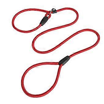 Correa de nailon para perros con longitud ajustable, cadena antichoque para pasear y entrenar perros medianos y grandes.