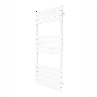 Vertical Towel Radiator Designer Flat Panel 1200mm x 500mm Bathroom Heated Rail Gloss White Central