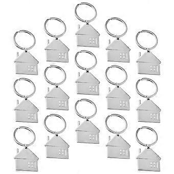 Cute Keychain House Zinc Alloy Key Pendants Friends Wedding Anniversary Present 15Pcs