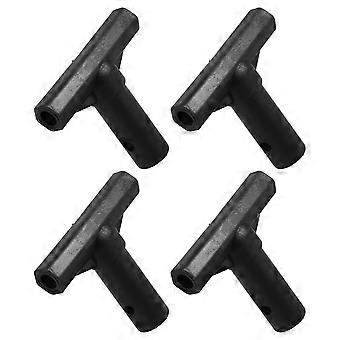 4pcs Conector de poste em forma de T Conector de tubo de substituição Conector de tubo de trampolim Tampa de poste de trampolim Conector de tubo de trampolins Parte do tubo