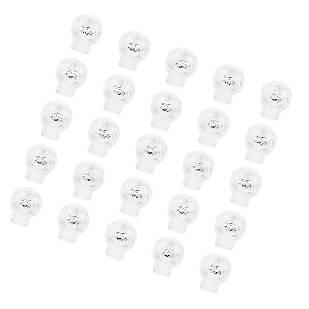 Plastic Cord Locks Spring Cord Lock for Drawstrings 100Pcs Transparent Fasteners