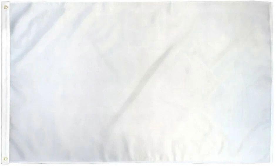 White Solid Color Flag Blank Plain White Flag Style-934