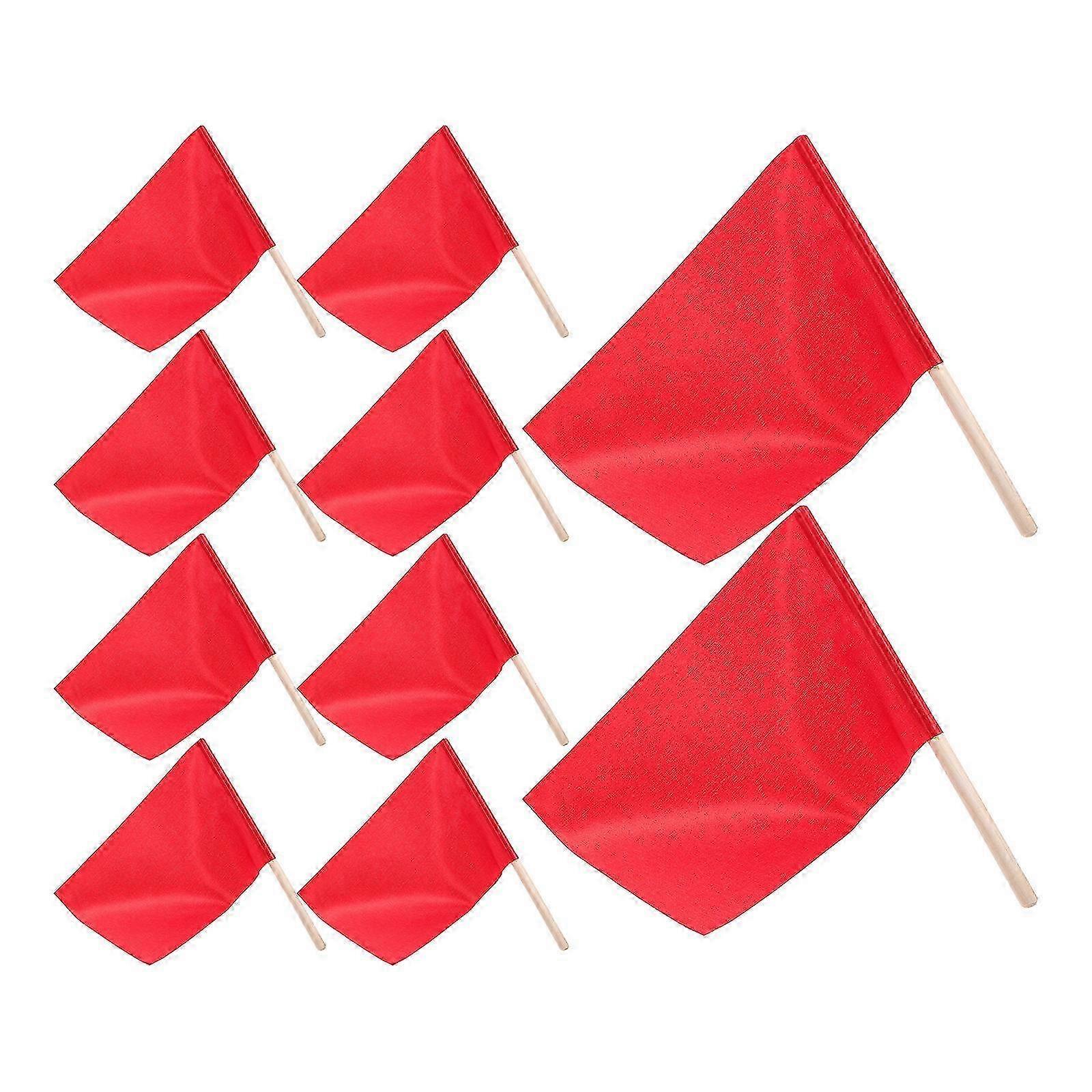 Durable Small Solid Color Flags Waving Flags compatible with Party Use 10Pcs