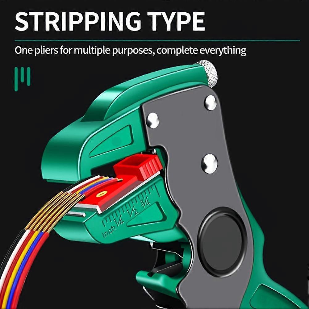 Automatic Wire Stripper with Flatwire Cutter,Automatic Wire Stripper Adjustable Length for Electricians