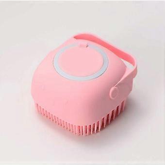 Silicone Body Brush, 2-in-1 Exfoliating Shower Brush with Soap Dispenser, Soft Bristles for Sensitive Skin