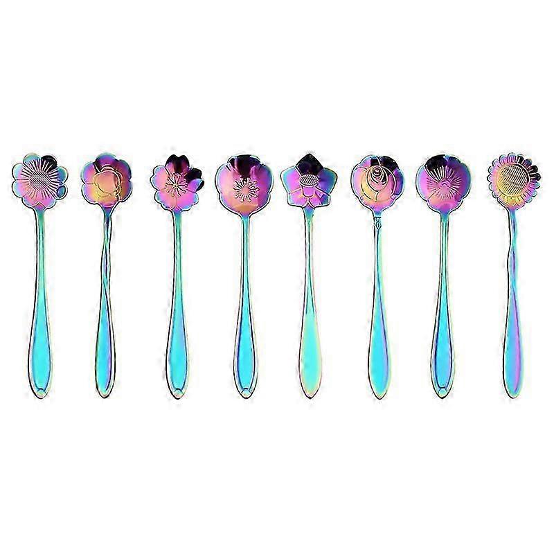 Flower-shaped spoon set
