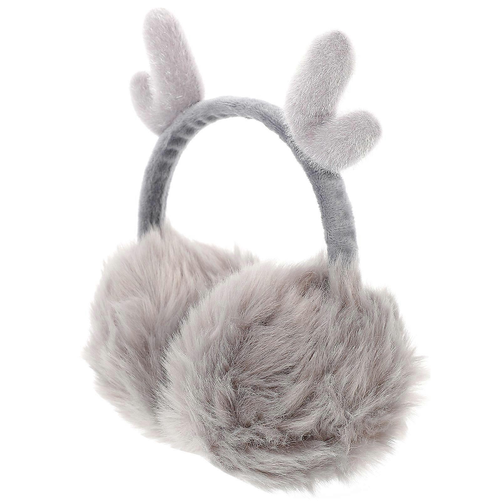 1 Set Versatile Antler Shape Earmuff Multipurpose Casual Backpack (Black White)