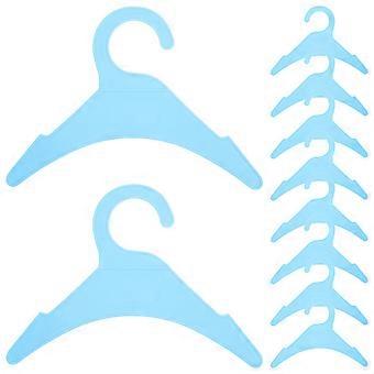 Household Pet Costume Hanger Plastic 10Pcs for Dog Clothes Sky-Blue