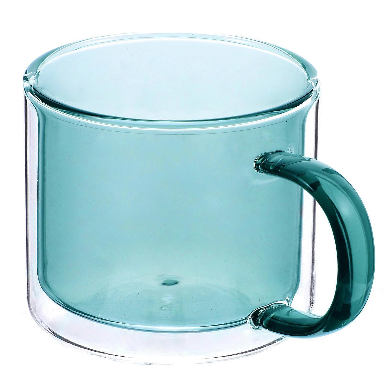 Glass Coffee Mug for Cold Drink Use 2Pcs Double-Layer Cup