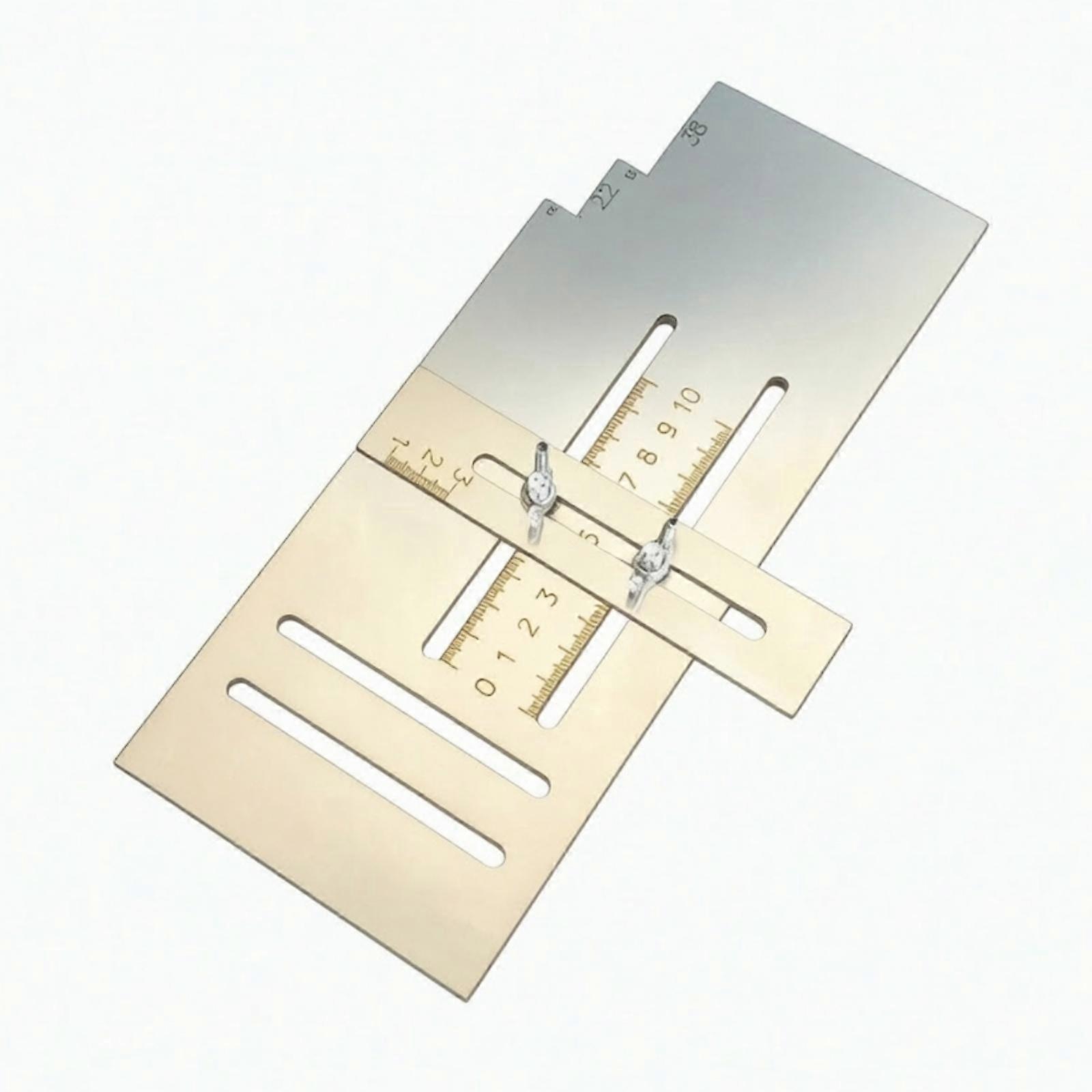 Leveling Board with Adjustable Crossbar Stainless Steel Plaster Line Alignment