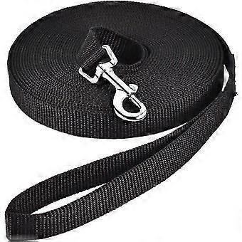 Dog Training Leash Dog Lanyard Long Nylon Leash compatible with Small to Large Dogs -10M, Black