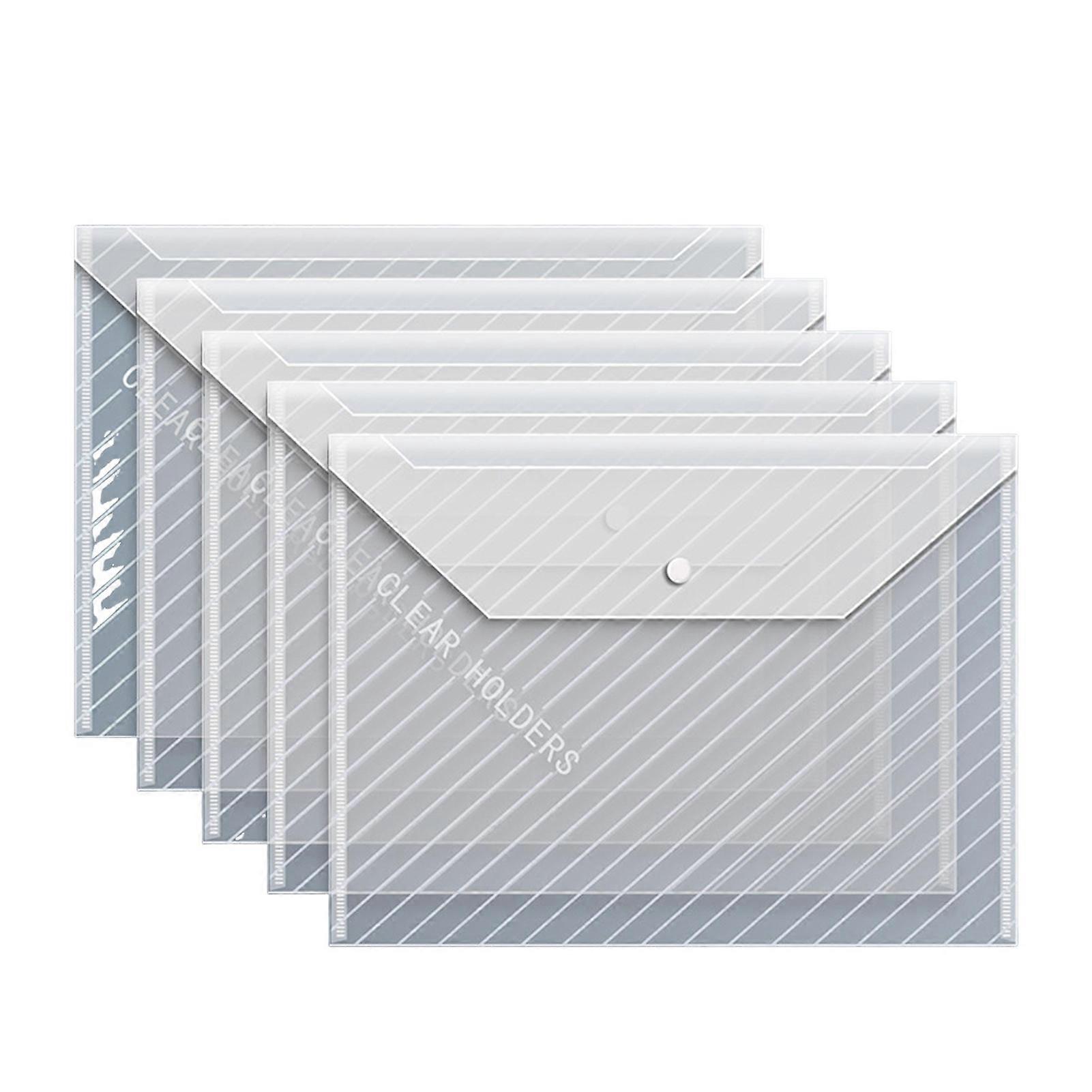 10 Pack Clear Plastic File Folder for A4 Letter Size Document Storage
