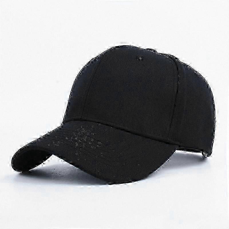 Men's Adjustable Unstructured Plain Baseball Cap (Black) 1 Pieces