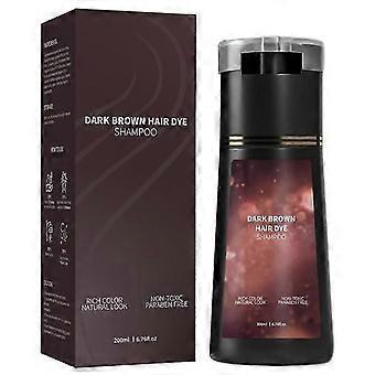 Champú para tinte para el cabello, champú instantáneo para tinte para el cabello 3 en 1, champú de color natural para el cabello de larga duración para la cobertura de canas, adecuado para mujeres y hombres
