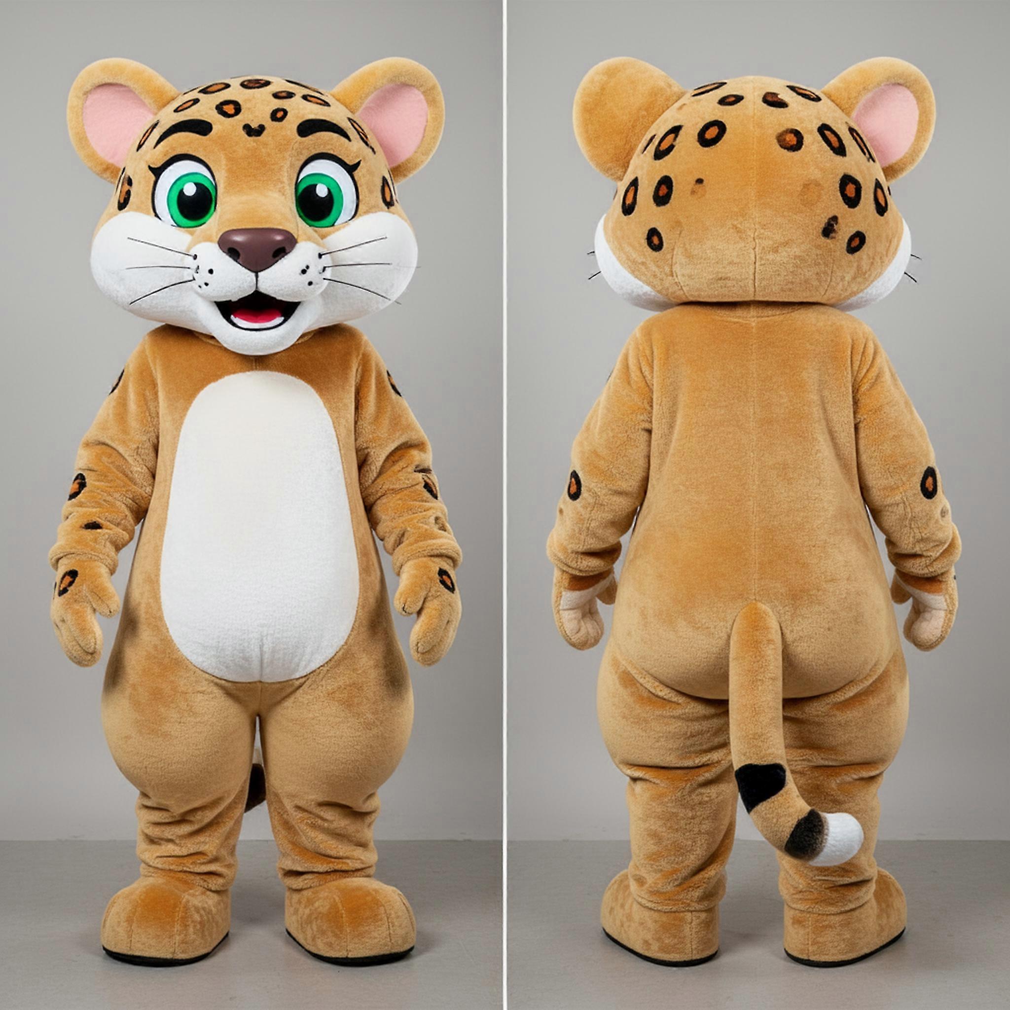 MASTICOT Tan Cuddly Jaguarundi Mascot