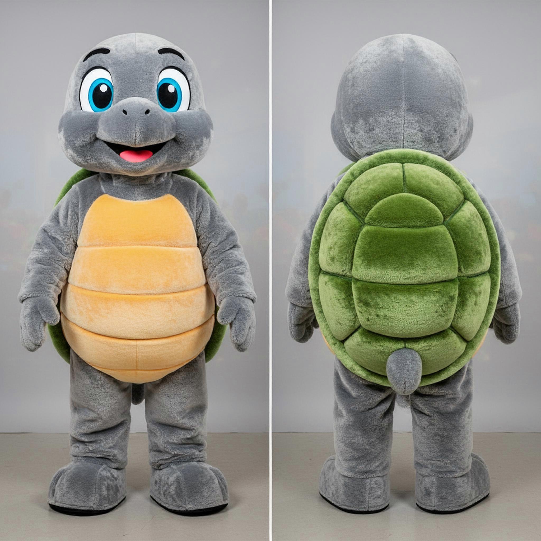 MASTICOT Emerald Green Padded Turtle Mascot
