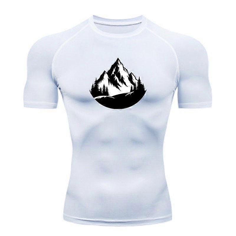 Men's Compression Athletic Workout T-Shirt, Mountain Pine Tr