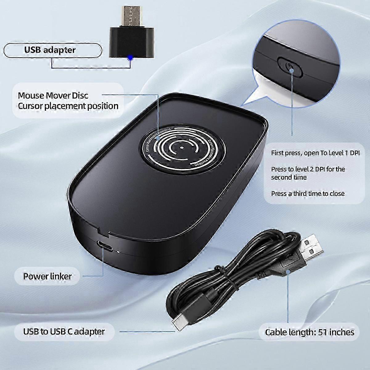 Dolly Mouse Jiggler Adjustable Mouse Movement Controller Simulator with On/Off Switch for Keeps Computer Awakening