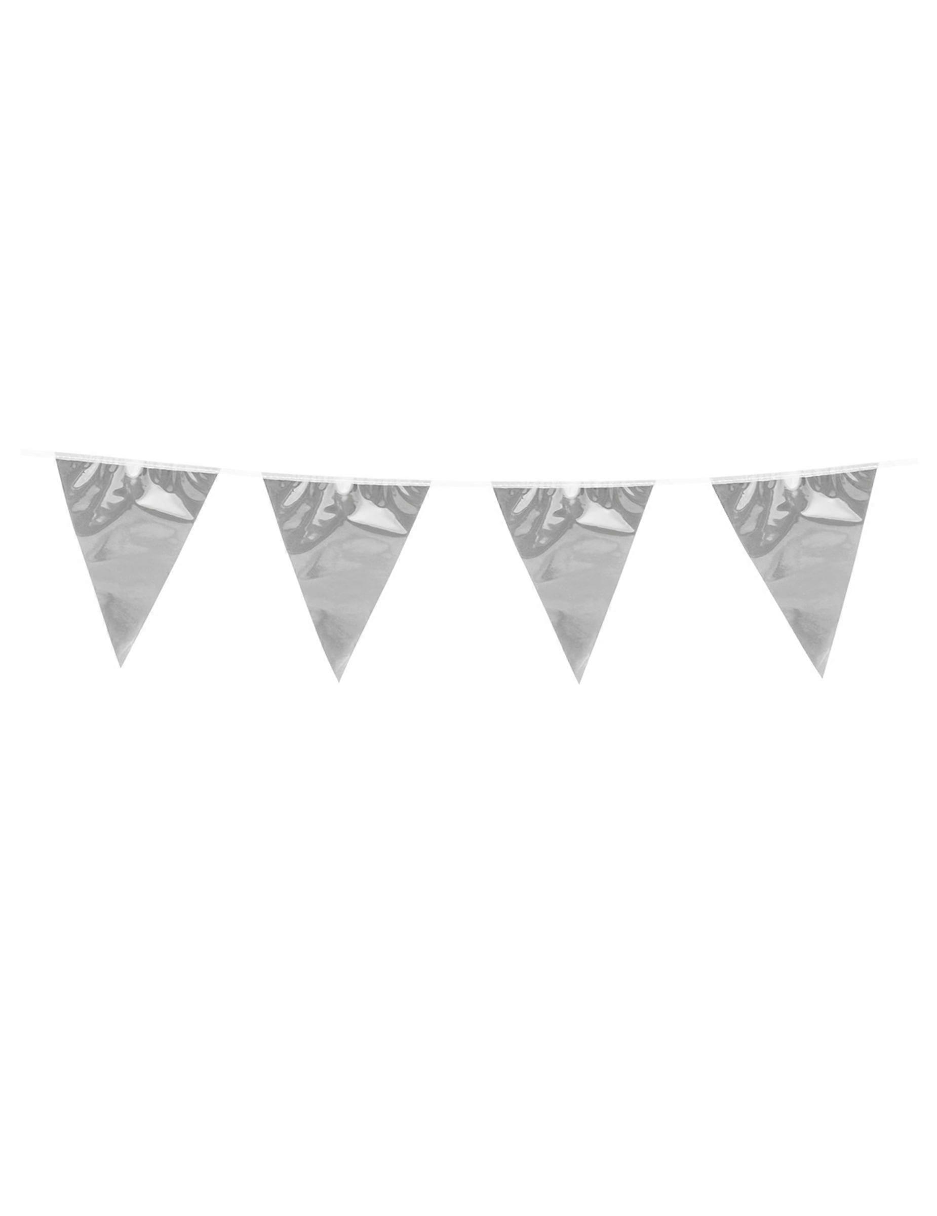 3m Silver Mini Pennant Garland