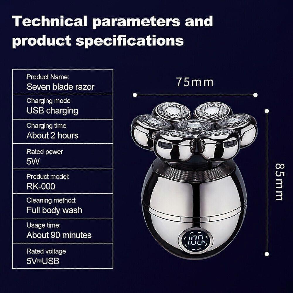Multi-Functional Floating Shaver with Ergonomic Design and LED Battery Display