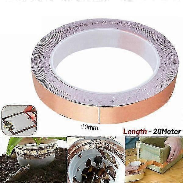 Copper tape against snails - 10 mm width - 20m roll - Copper