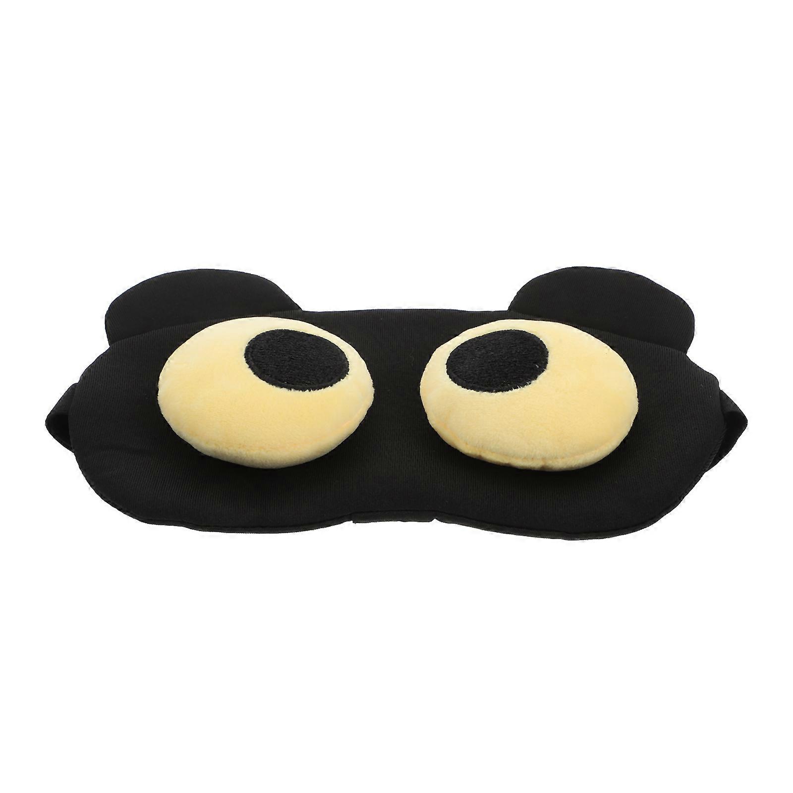 Portable Sleeping Eye Mask for Home Use 2Pcs Black Polyester