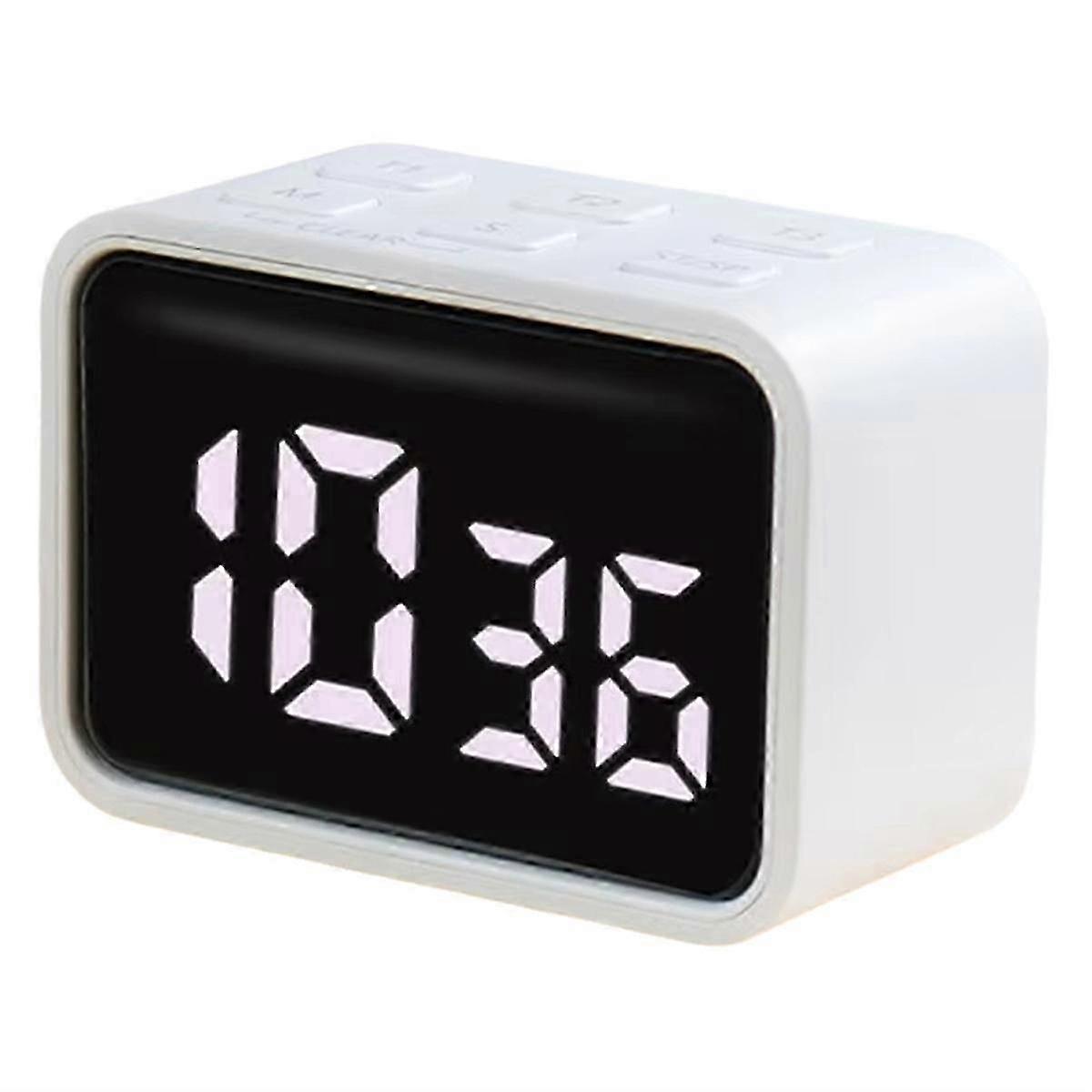 Mini Digital Timer LED Visual Timer Learn Cooking Countdown Clock Kitchen Timer White