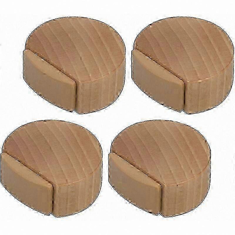 Beech Wood Floor Door Stop Set