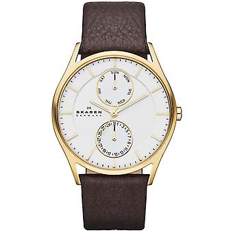 Skagen Hoist Quartz Analog Man Watch with SKW6066 Cowskin Bracelet