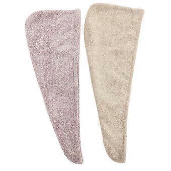 Hair Drying Caps Coral Fleece 2Pcs Hair Towels for Women