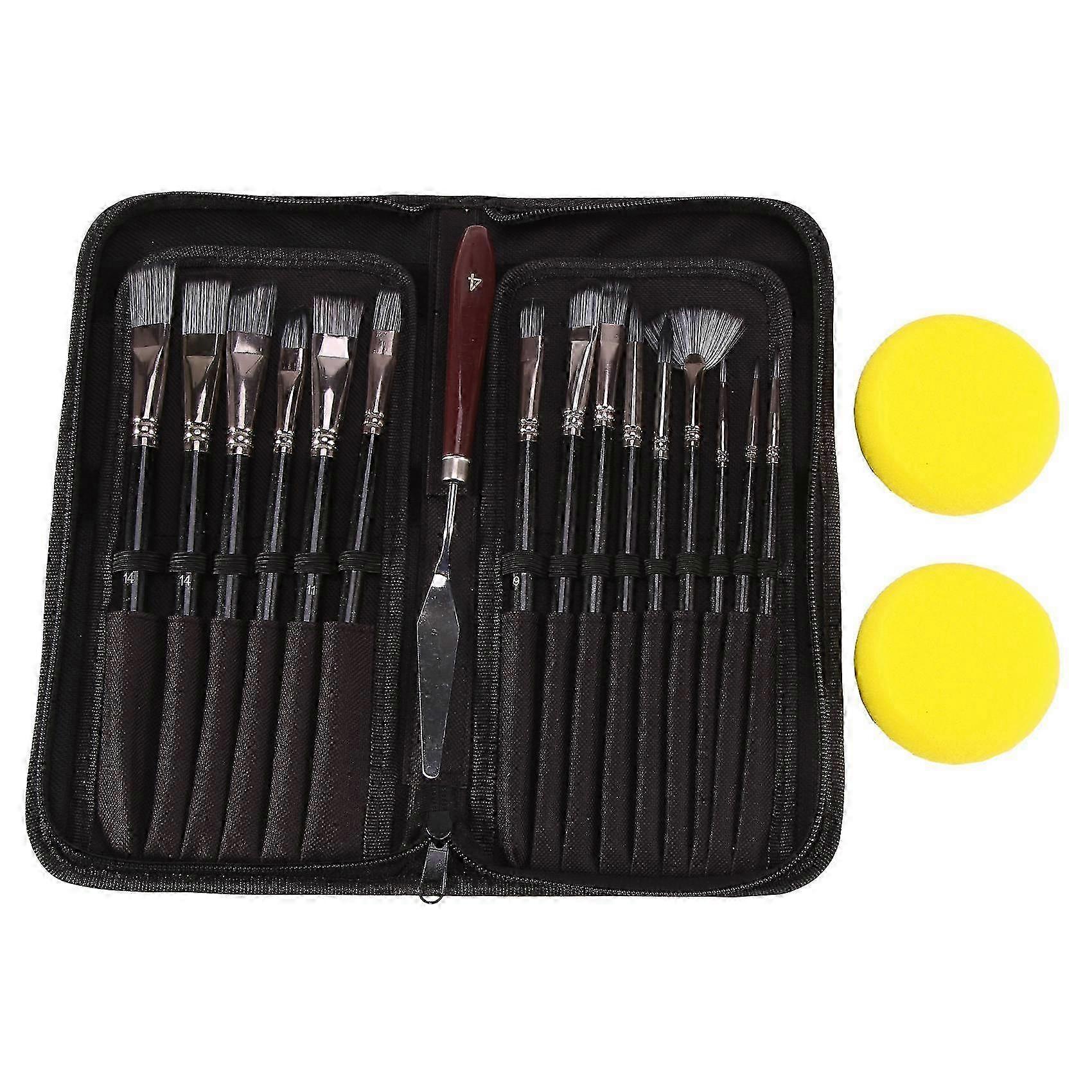 15PC Acrylic & Watercolour Brush Kit