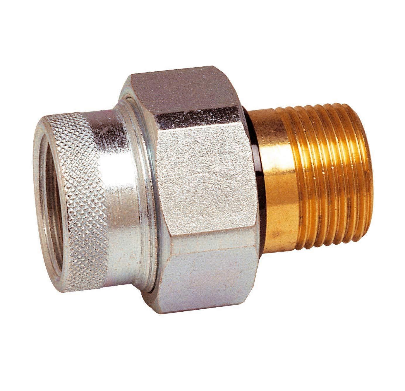 Insulation connectors for water heater, 2 pieces, brass.