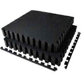 12 Matten 60x60x1,4 cm Extra Dikke Robuuste Rubberen Antislip Puzzelmat voor Fitness en Thuisgebruik