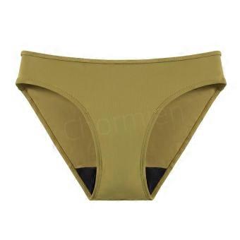 European, American mid-waist solid color four-layer leak-proof menstrual underwear quick-drying swimming pants women's free sanitary napkins