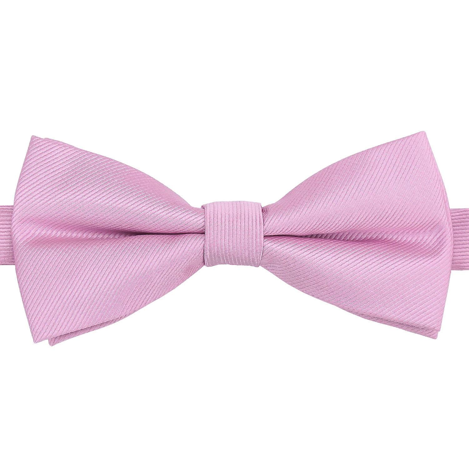 Mauve Plain Twill Pre-Tied Bow Tie