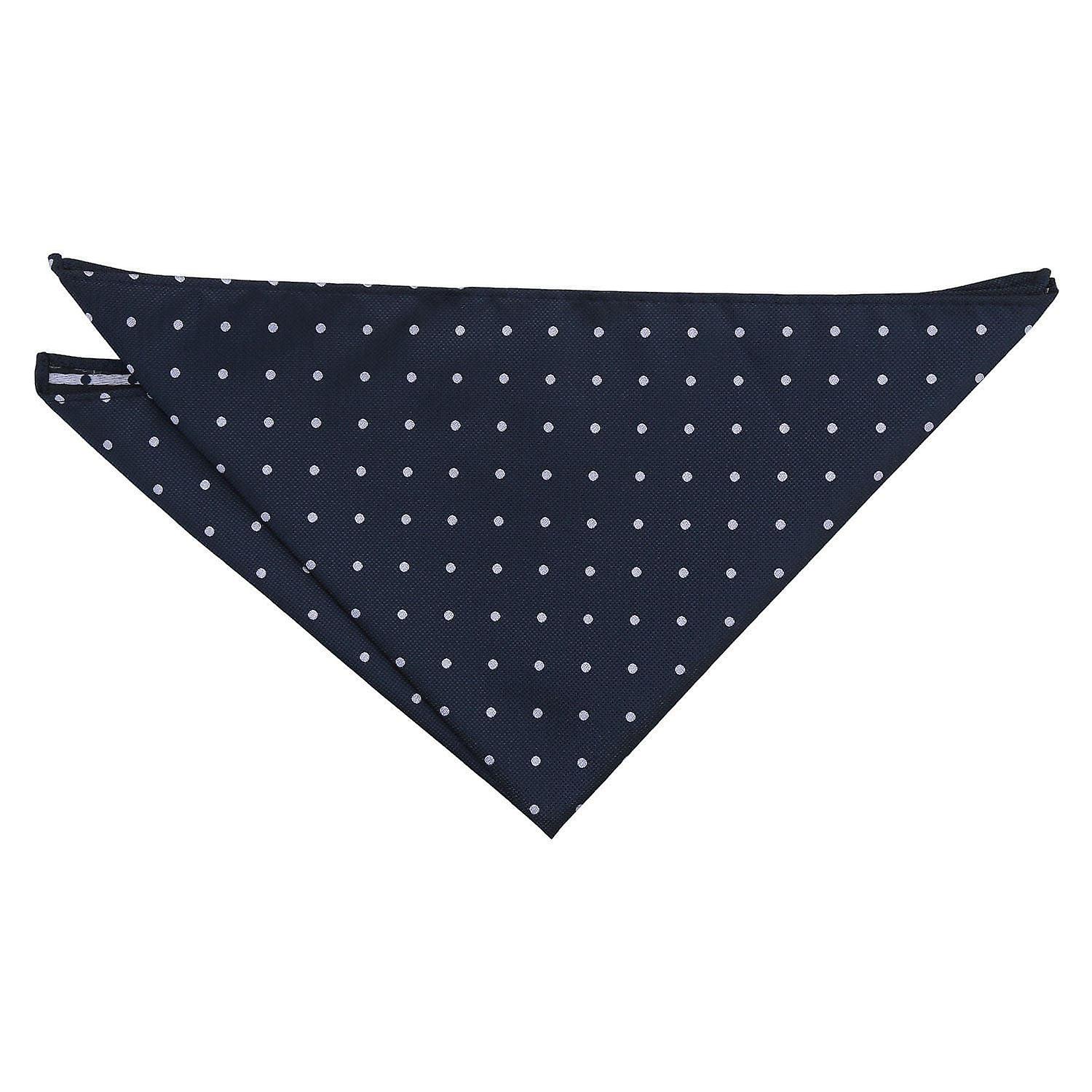 Navy Blue Polka Dot Pocket Square