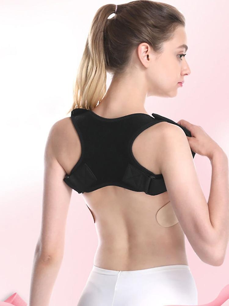 Posture Corrector Corset Adjustable Back Shoulder Brace Support Prevent Clavicle Spine Pain Relief Lumbar Corrector Belt Xa247q-black