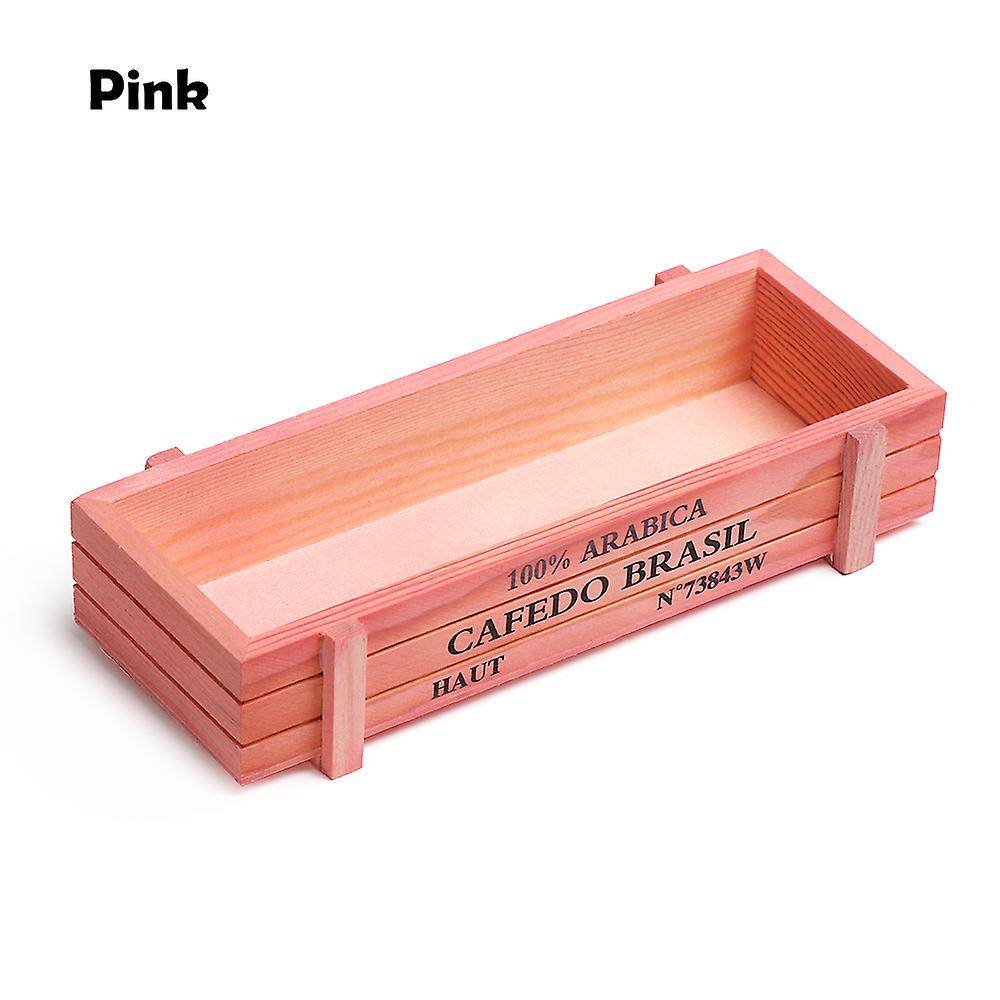 Natural Wooden Flowerpot Garden Decor Trough Decor Pots Succulent Boxes Rectangle Vase Vintage Crates Wood Flower Pot Ho