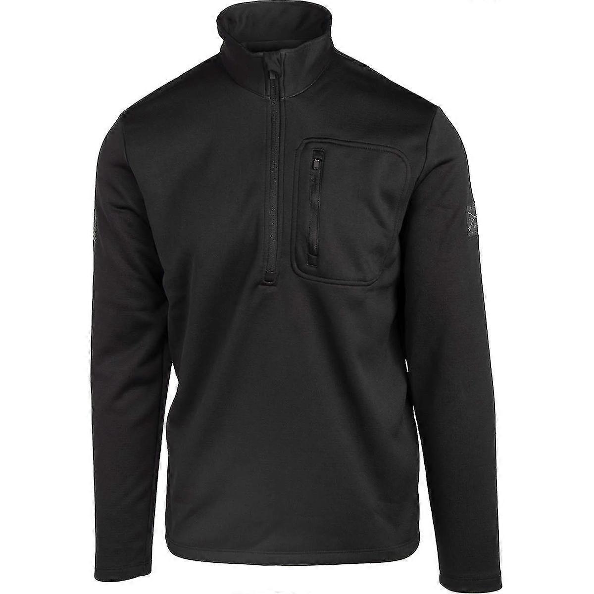 Grunt Style Half Zip Waffle Jacket - Black