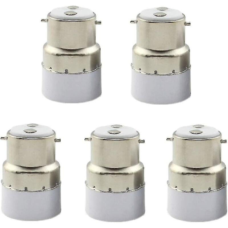 5 Pack B22 to E14 Bulb Socket Converter B22 Socket Switch to Standard E14 Adapter Lamp Holder