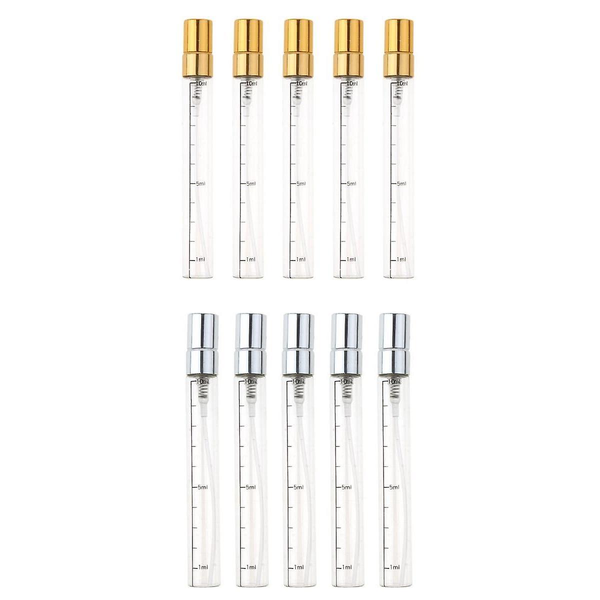 10x Empty Perfume Aftershave Spray Bottles Refillable Fine Mist Sprayer 10ml