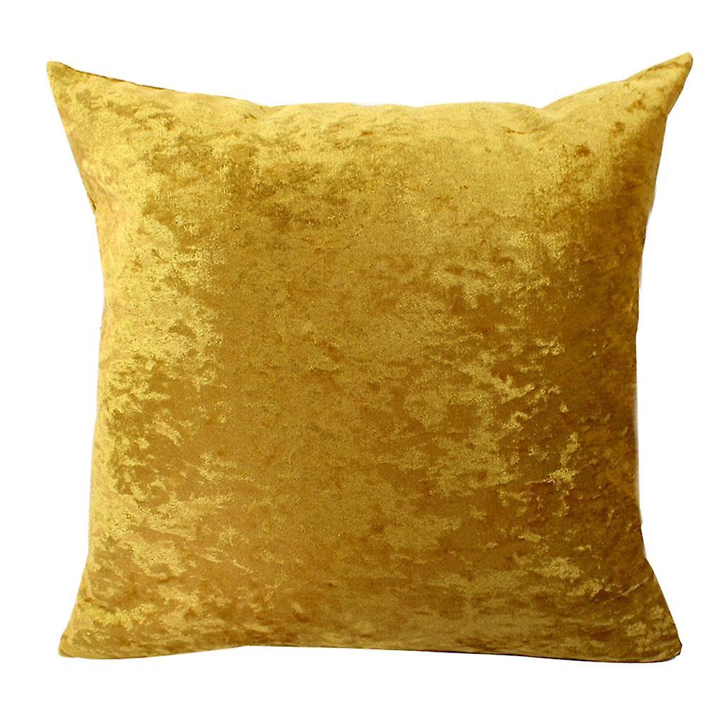 45x45cm Soft Plush Pillowcase Cushion Cover for Sofa Car Decor Yelllow