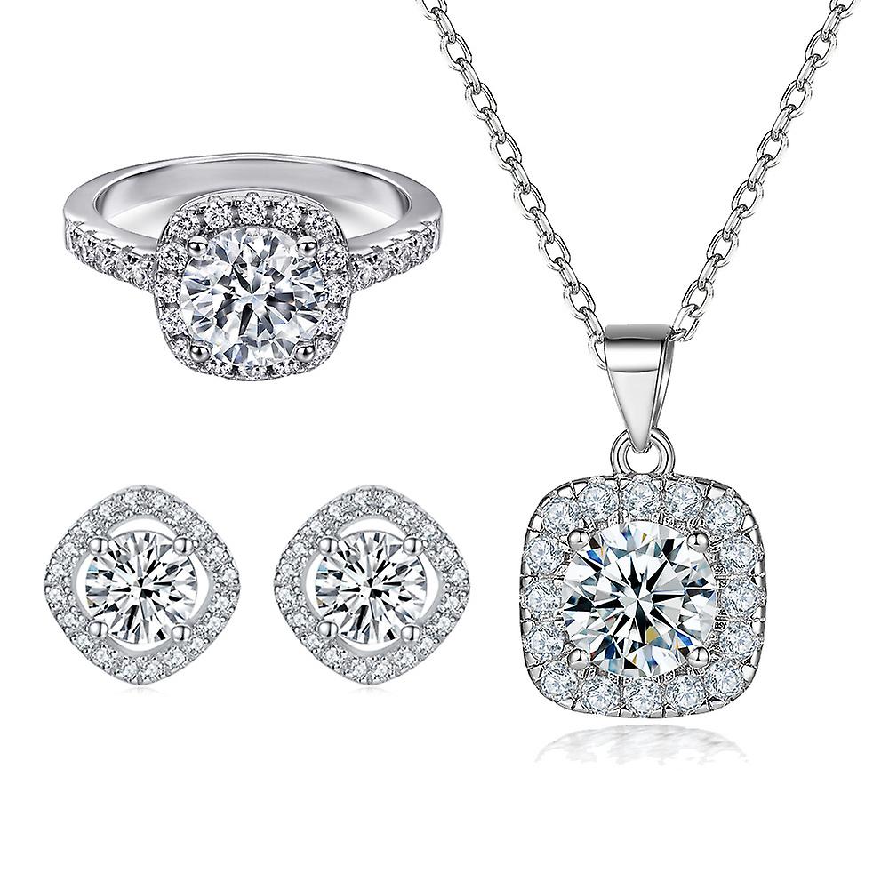 925 مجموعة مجوهرات الزركون من الفضة الإسترليني