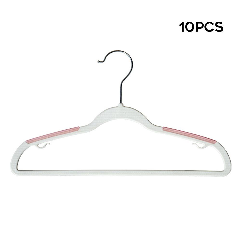 10pcs Clothes Hanger Plastic Lightweight Space Saving Laundry Hangers