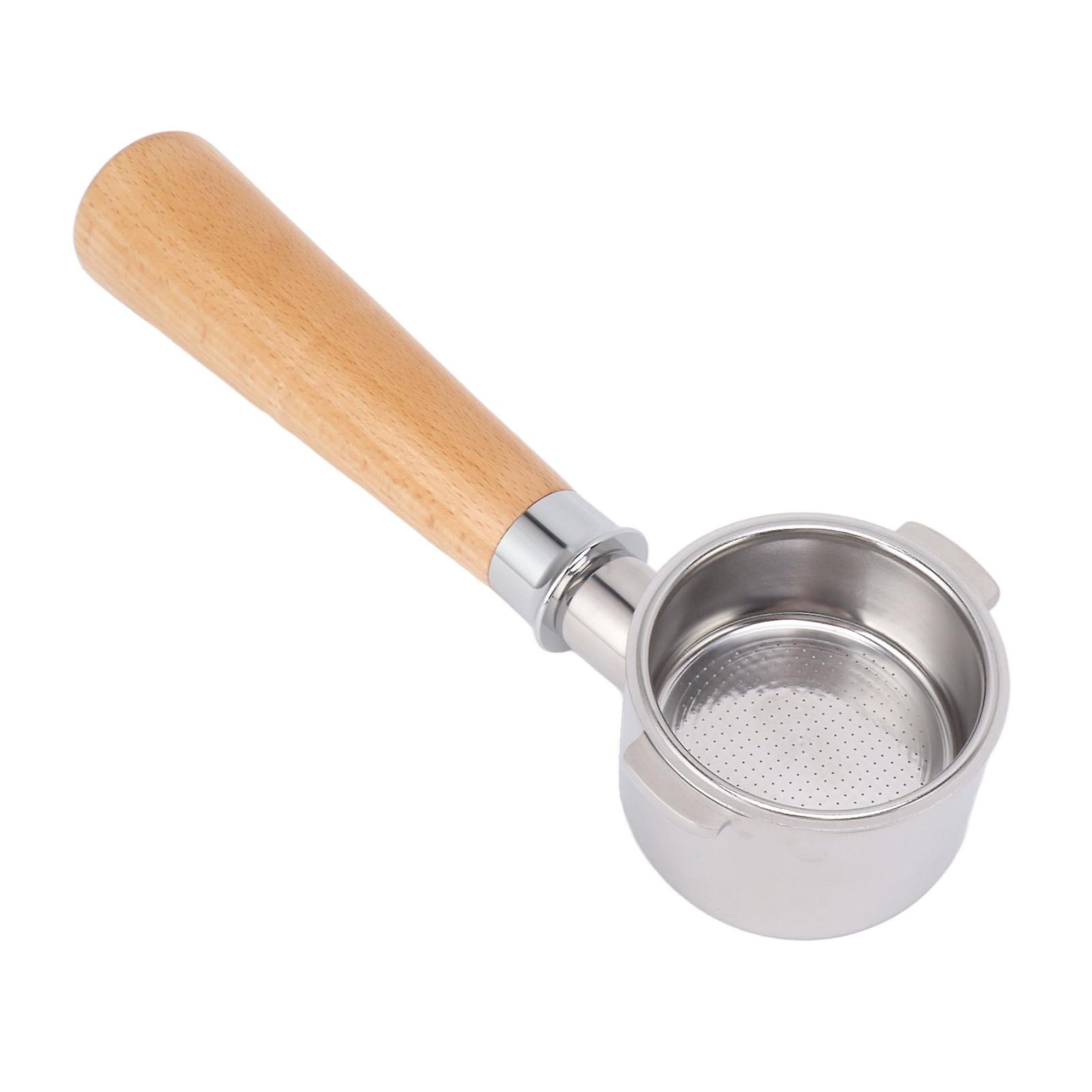 51mm Bottomless Coffee Filter Holder 2 Ears Replacement for EC0310 Coffee Machine A2 Style Beech Natural Color